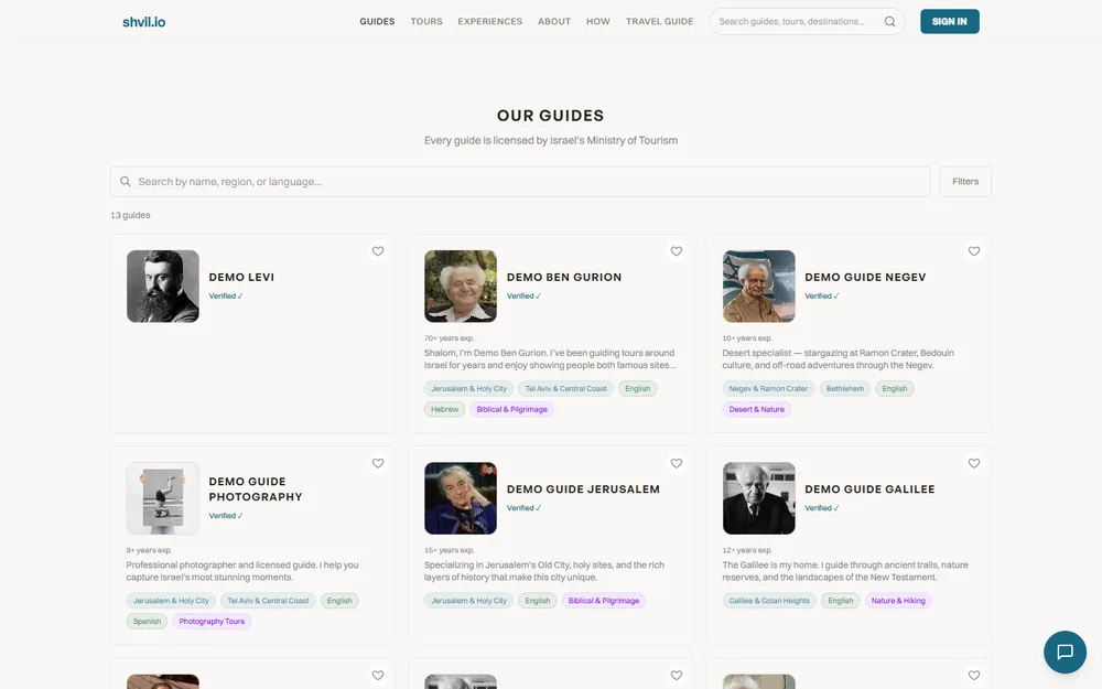 Guide profile example